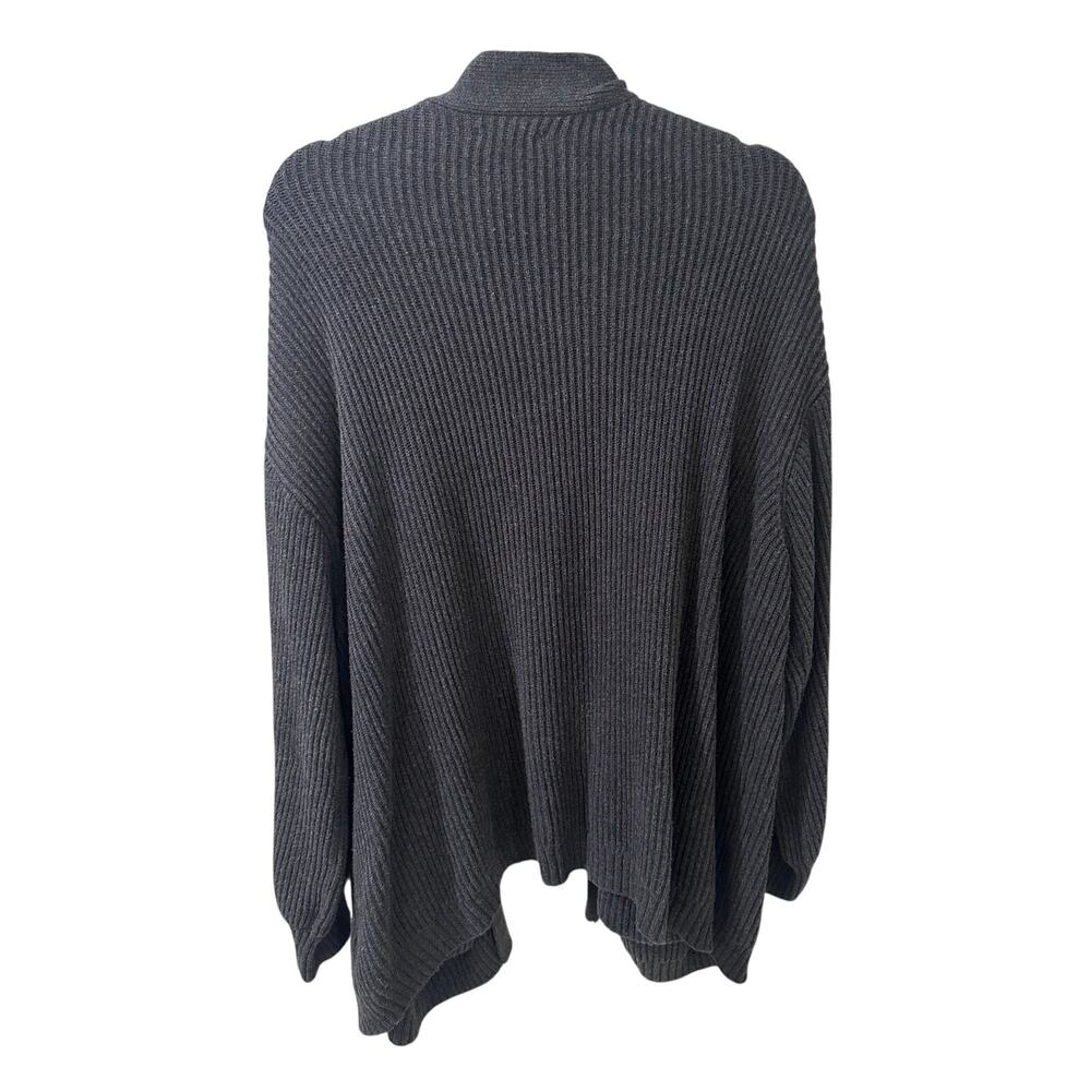 QUINCE 100% Organic Cotton Oversized Cardigan Charcoal Open Front Sweater, XL - Picture 8 of 8